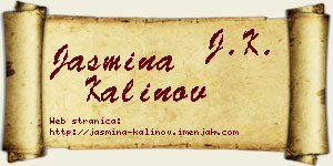 Jasmina Kalinov vizit kartica